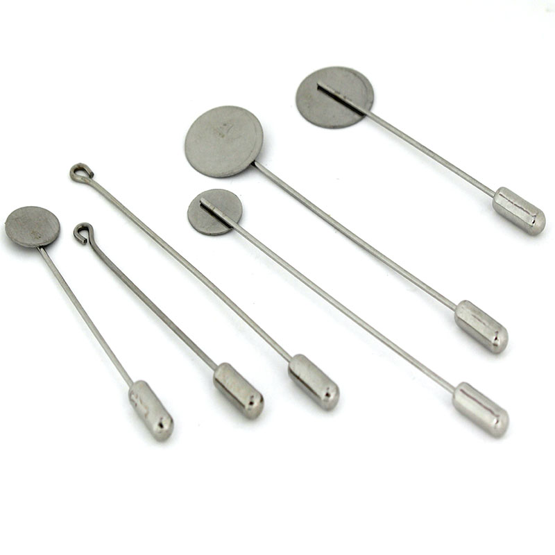 Men Accessories Brooch - 10 sztuk/partia 10 15mm Stal Nierdzewna