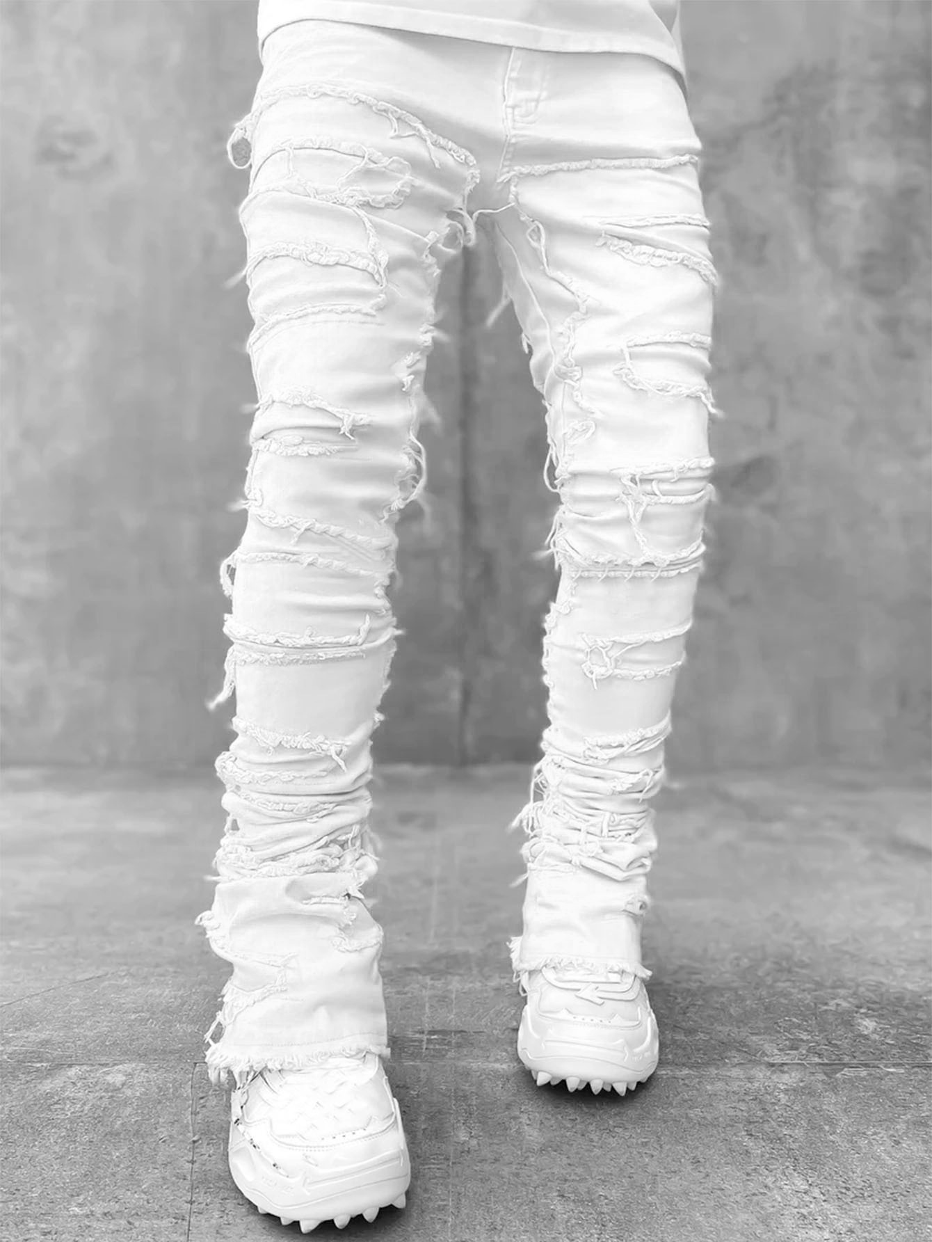 Men'S Accessories For Jeans - Nowe męskie modne dżinsy spodnie robocze,