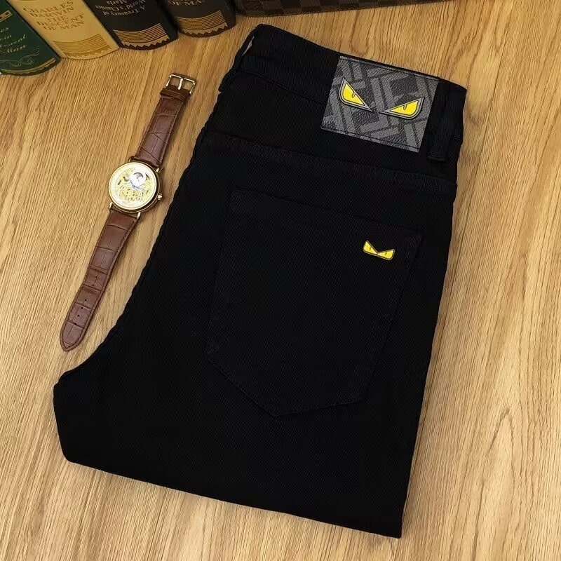 Men'S Accessories For Jeans - Czarne dżinsy męski wysokiej klasy i