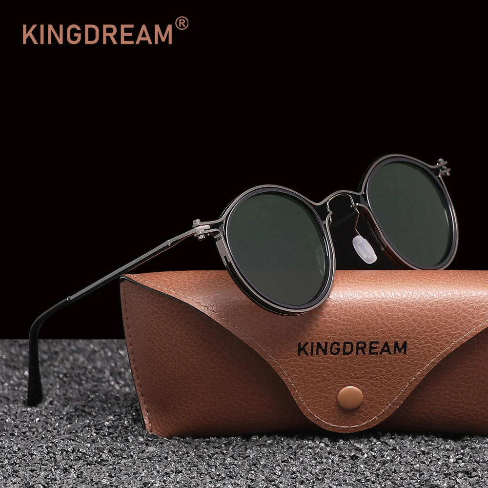 Men'S Vacation Accessories - Okulary przeciwsłoneczne KINGDREAM, małe, okrągłe oprawki,