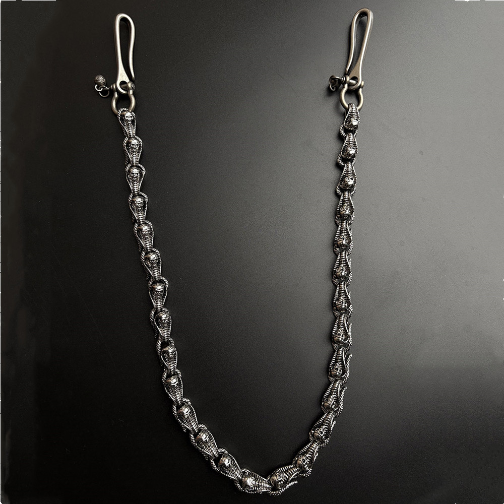 Men Accessories Aesthetic - Czaszka Kobyły Wąż Gotycki Punk Metalowy