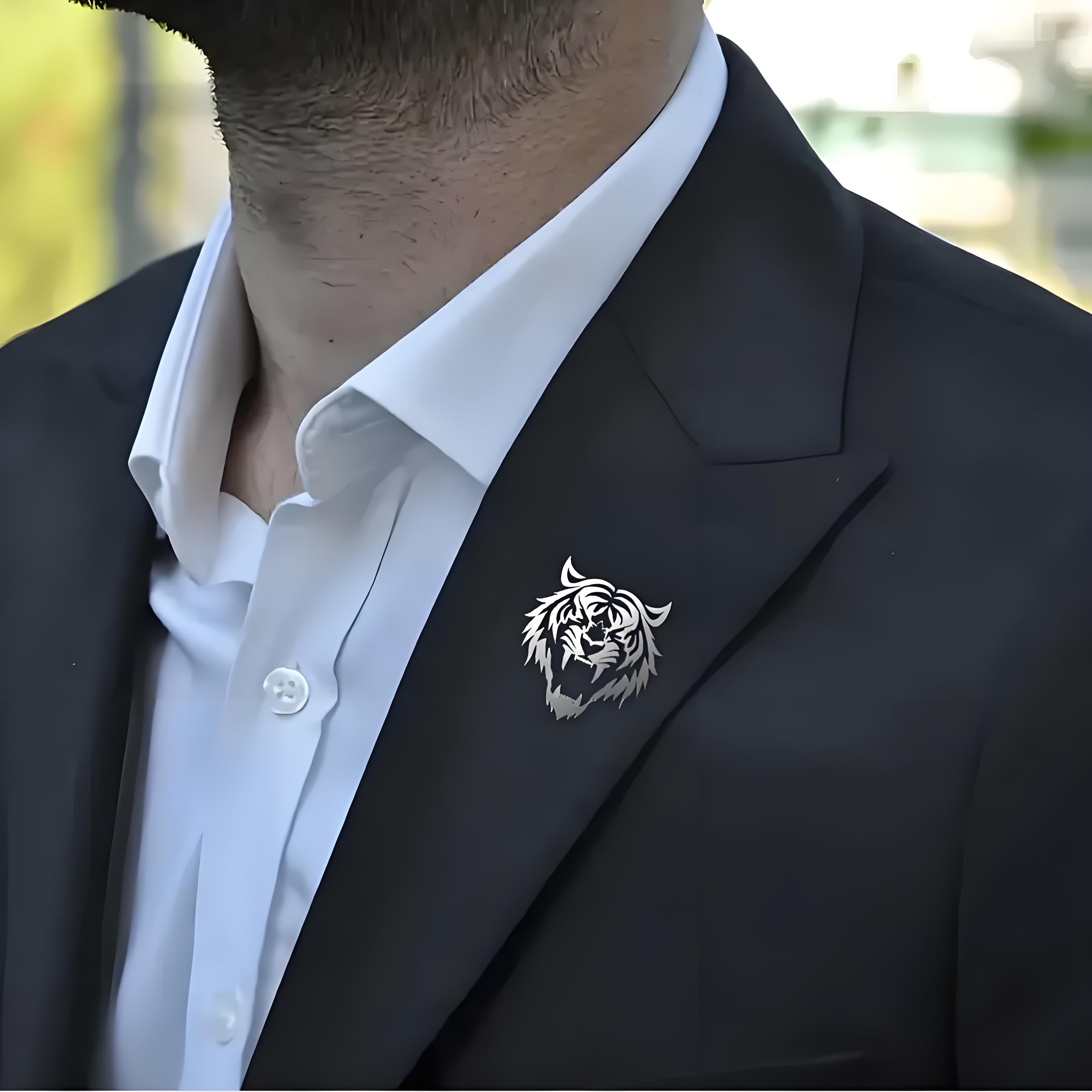 Men Accessories Brooch - Męska przypinka do klapy ze stali