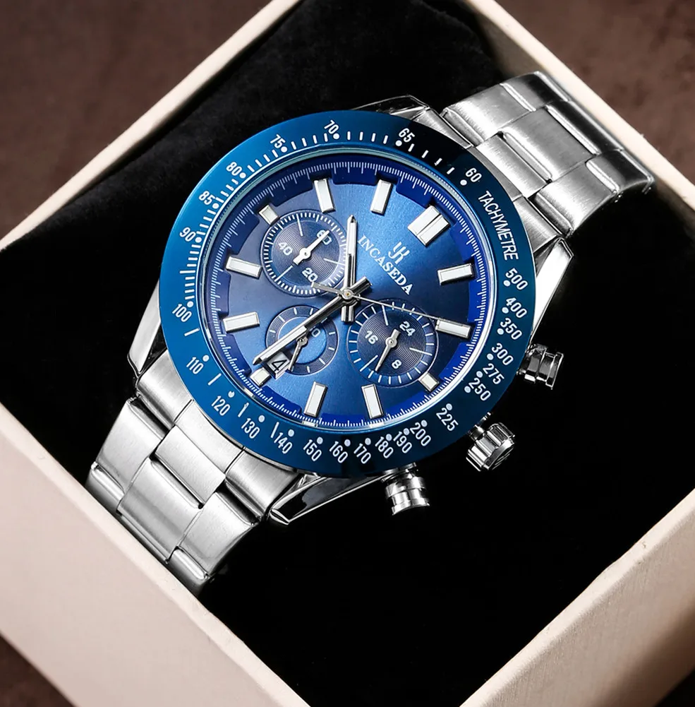 Men'S Accessories Luxury Brands - INCASEDA męskie zegarki marka luksusowy pasek