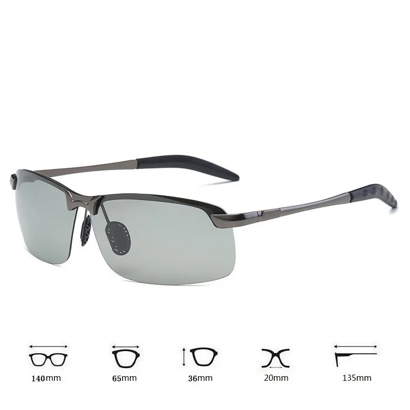 Sunglasses Polarized Men - Męskie fotochromowe okulary przeciwsłoneczne z polaryzacją,