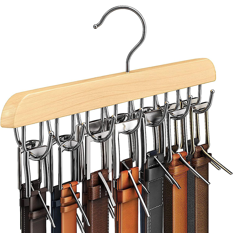 Men'S Accessories Organizer For Wardrobe - Drewniany stojak na paski damskie wieszaki
