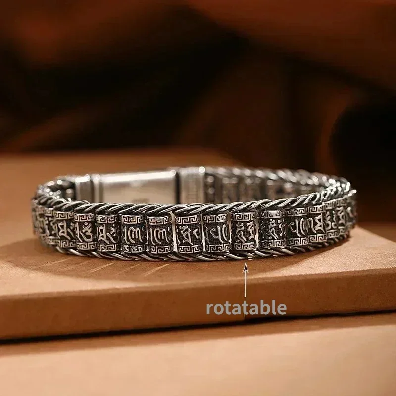 Bead Bracelet Men - Bransoletka z obrotowymi koralikami z sześcioma
