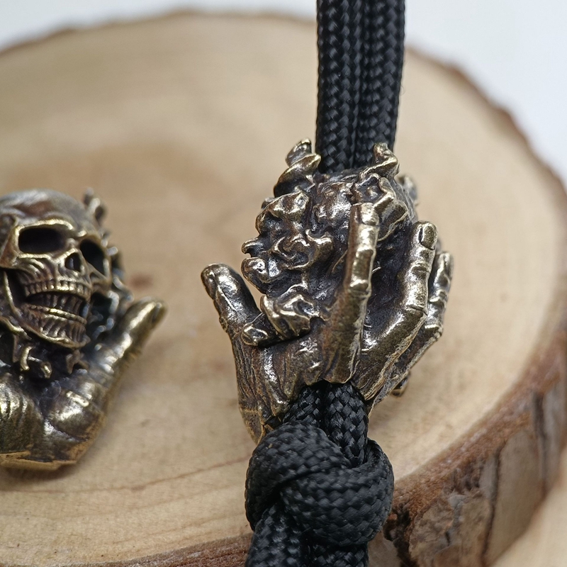 Palm czaszka głowa mosiężny nó – Bead Bracelet Men recenzja i cena
