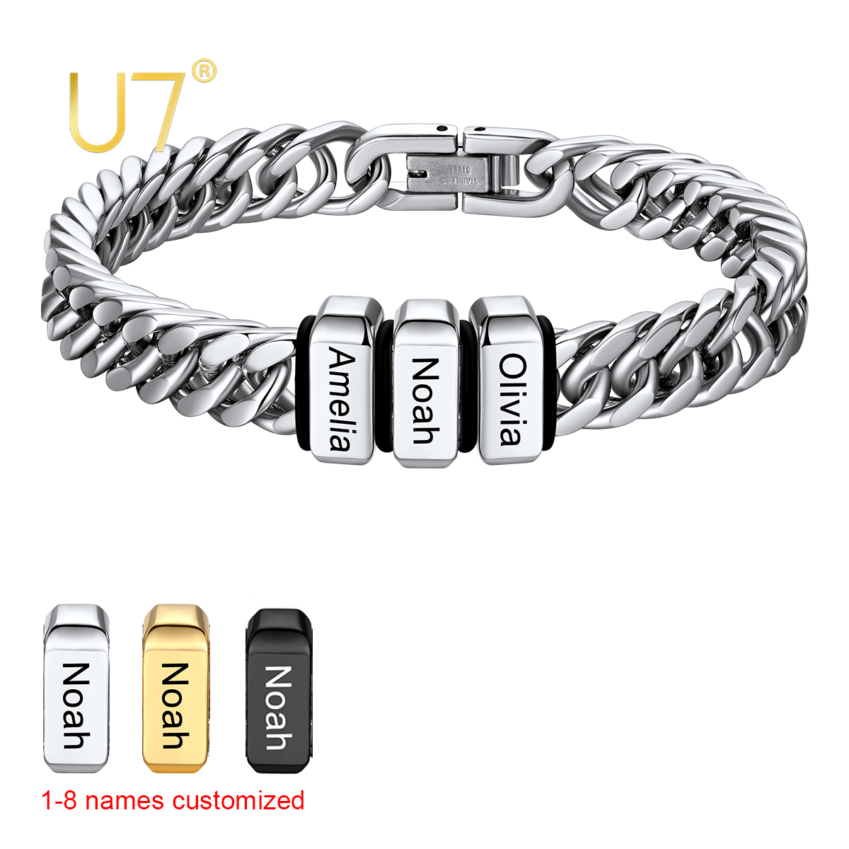 U7 Personalizowane Rodzinne Br – Bead Bracelet Men recenzja i cena