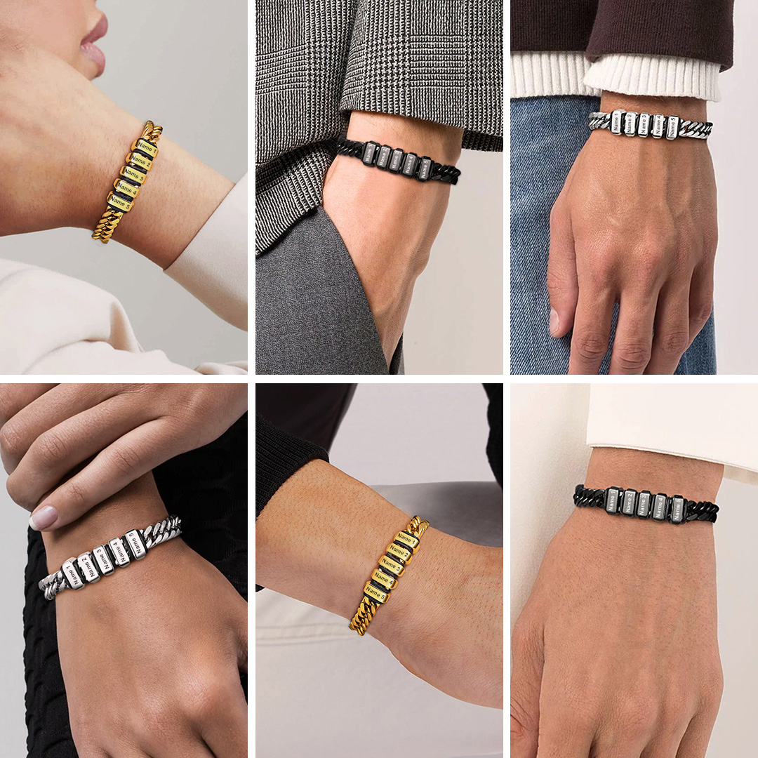 U7 Personalizowane Rodzinne Br – Bead Bracelet Men recenzja i cena