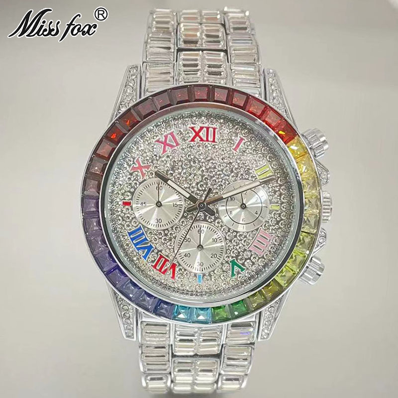 MISSFOX luksusowe Iced zegarek – Men'S Accessories Luxury Brands recenzja i cena