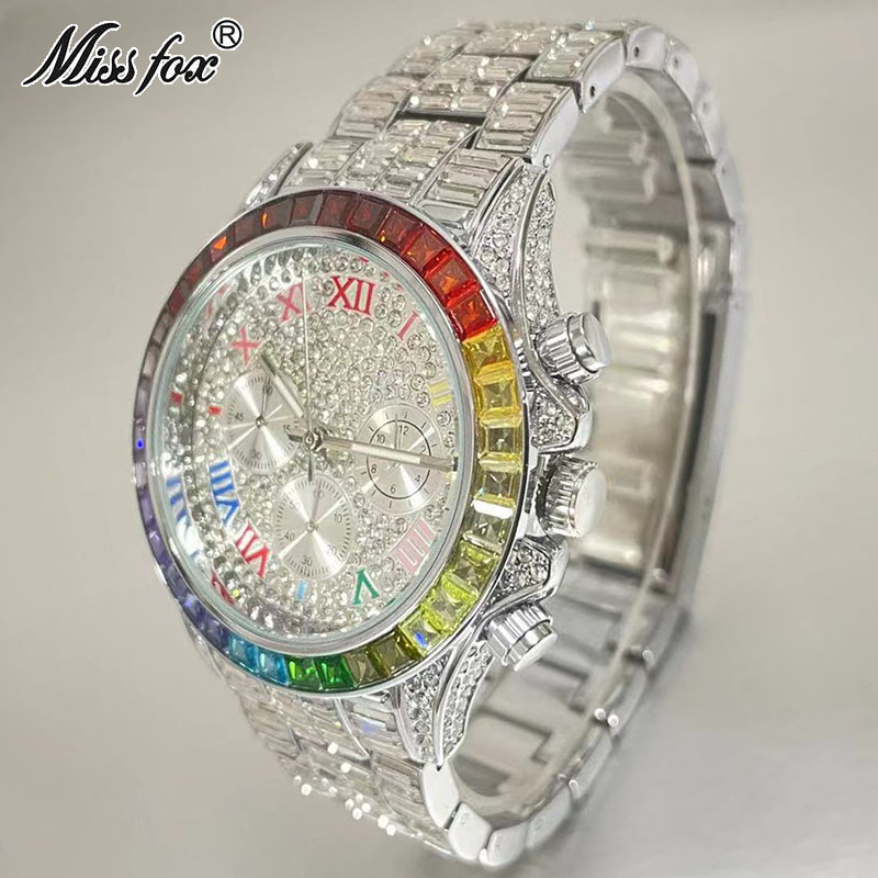 MISSFOX luksusowe Iced zegarek – Men'S Accessories Luxury Brands recenzja i cena