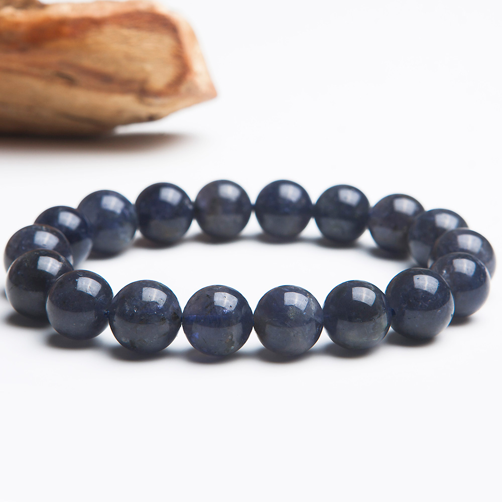 Naturalny niebieski szafirowy  – Bead Bracelet Men recenzja i cena