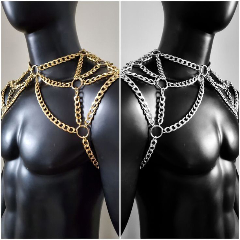Punk Men Shoulder Body Chain B – Men'S Accessories Chain recenzja i cena