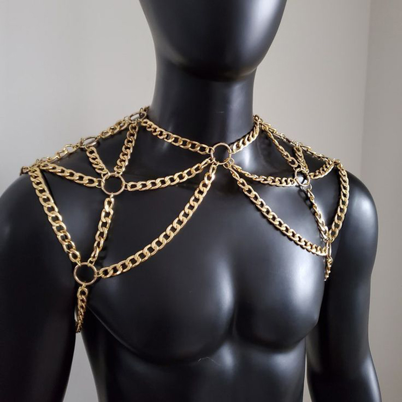Punk Men Shoulder Body Chain B – Men'S Accessories Chain recenzja i cena