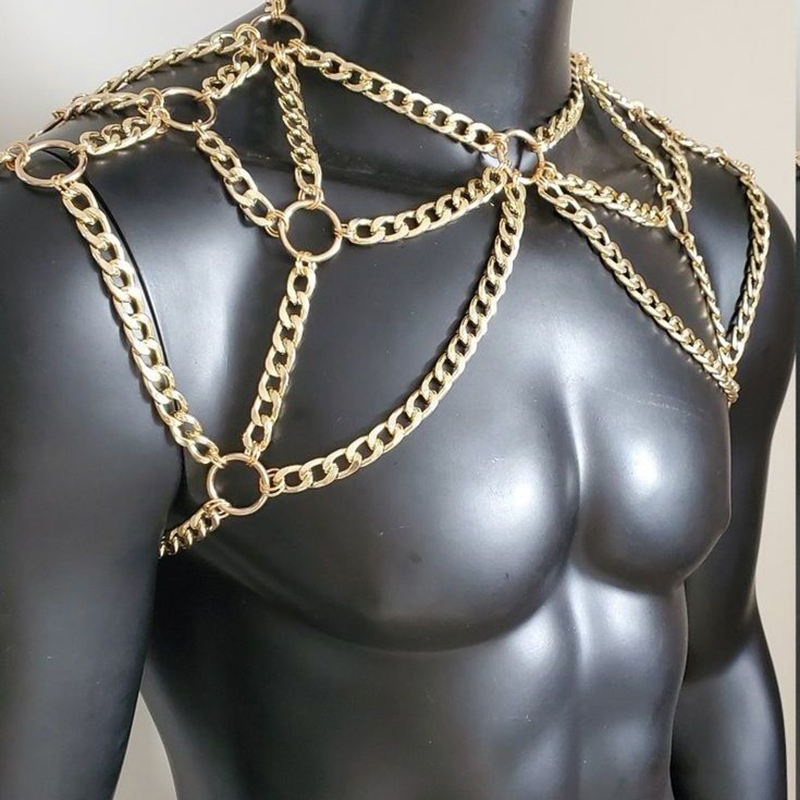 Punk Men Shoulder Body Chain B – Men'S Accessories Chain recenzja i cena
