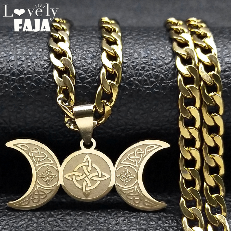 Wicca potrójny księżyc półksię – Men Accessories Aesthetic recenzja i cena