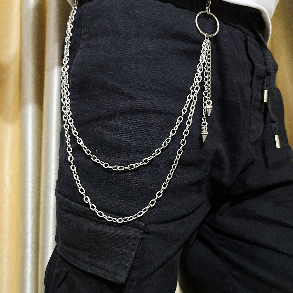 Punkowy brelok do kluczy, łańc – Men'S Accessories For Jeans recenzja i cena