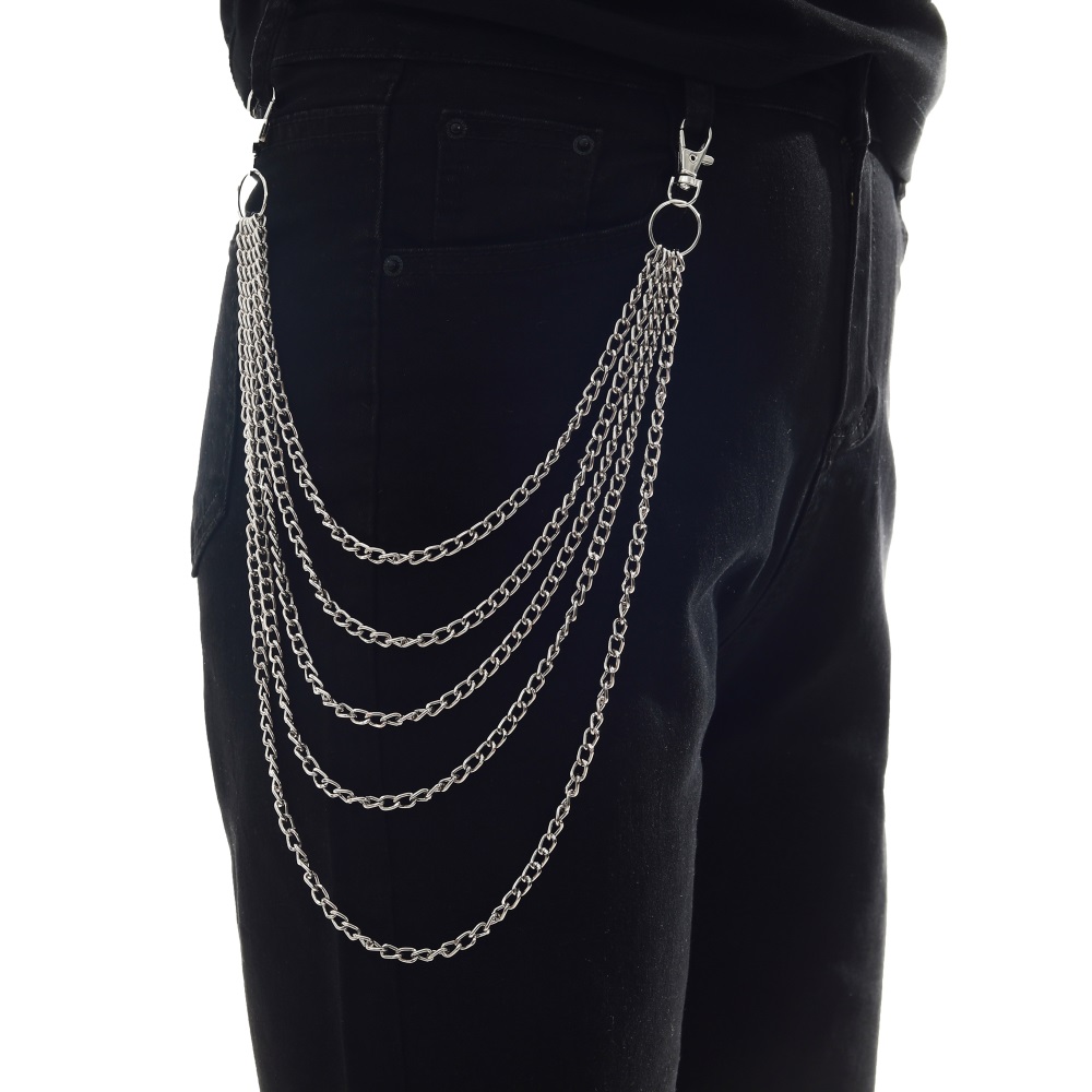 Punkowy łańcuszek na dżinsach  – Men Accessories Aesthetic recenzja i cena