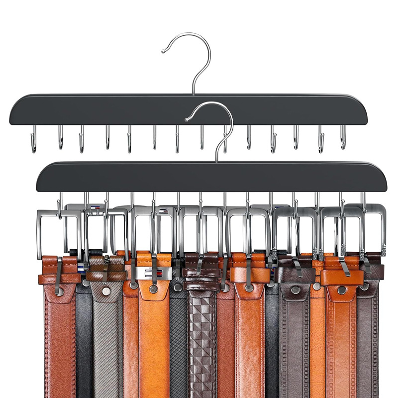 Drewniany wieszak na paski Wie – Men'S Accessories Organizer For Wardrobe recenzja i cena